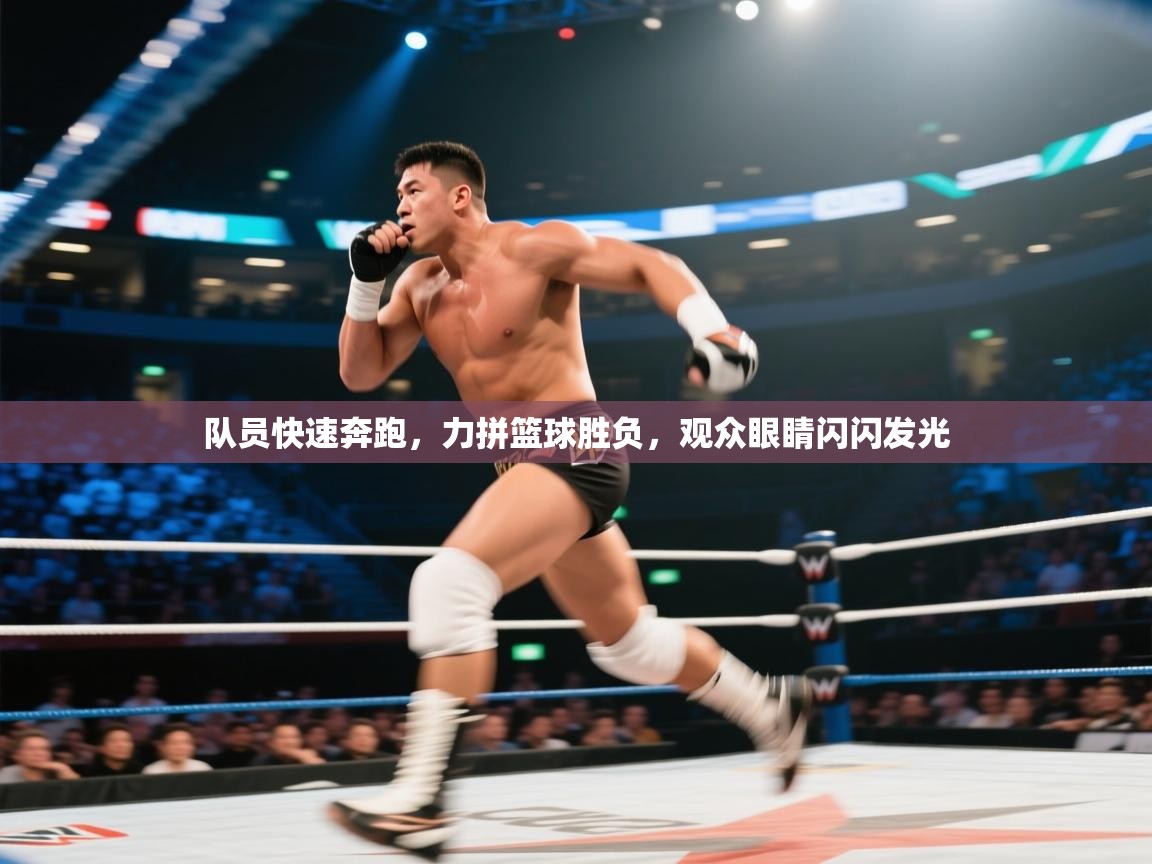 队员快速奔跑，力拼篮球胜负，观众眼睛闪闪发光